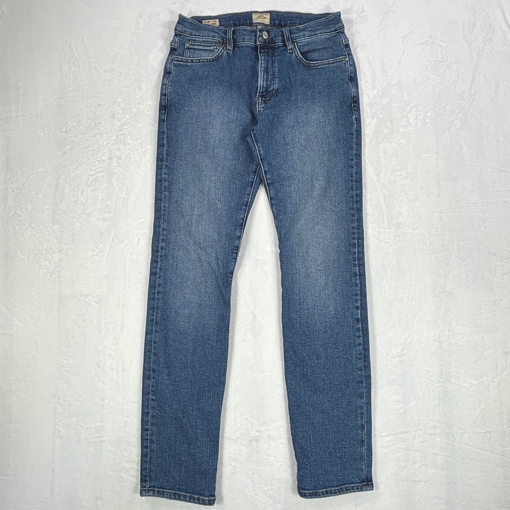 J.Crew 484 Slim Fit Stretch Jeans Mens 30x32 Medium Wash Blue Denim Tapered Leg